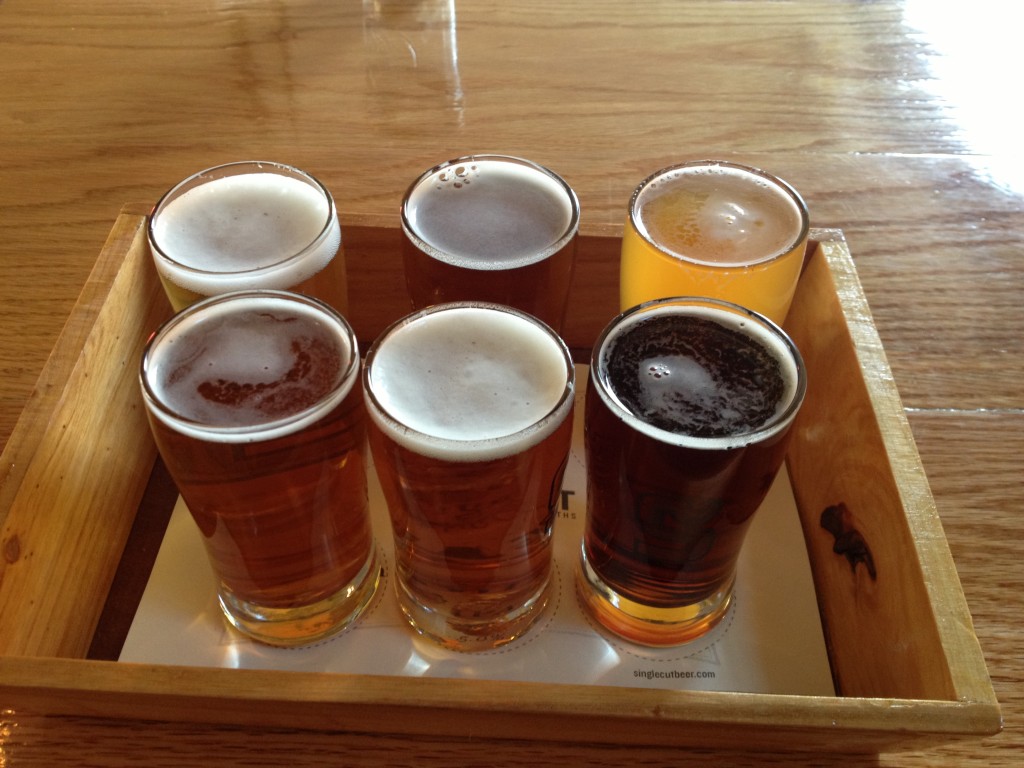Beer Flight at SINGLECUT BEERSMITHS