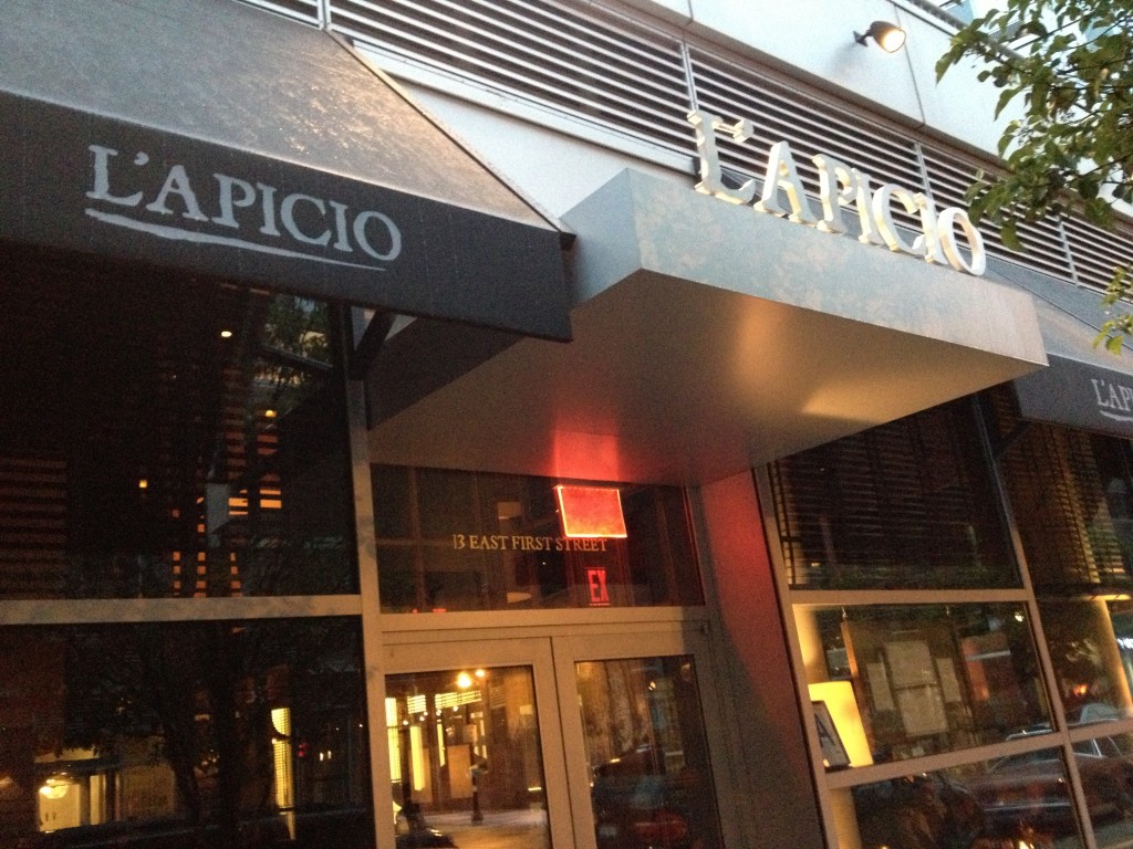 L'APICIO, 13 East 1st Street (between Second Avenue and Extra Place), East Village