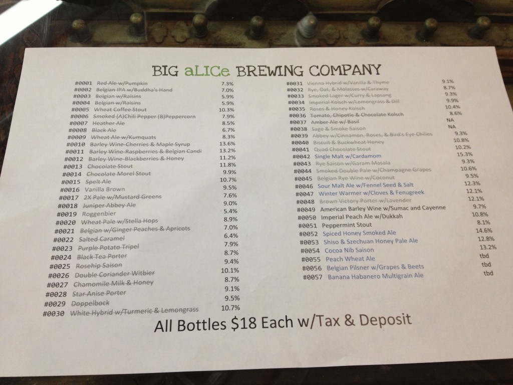 The Impressive Beer List