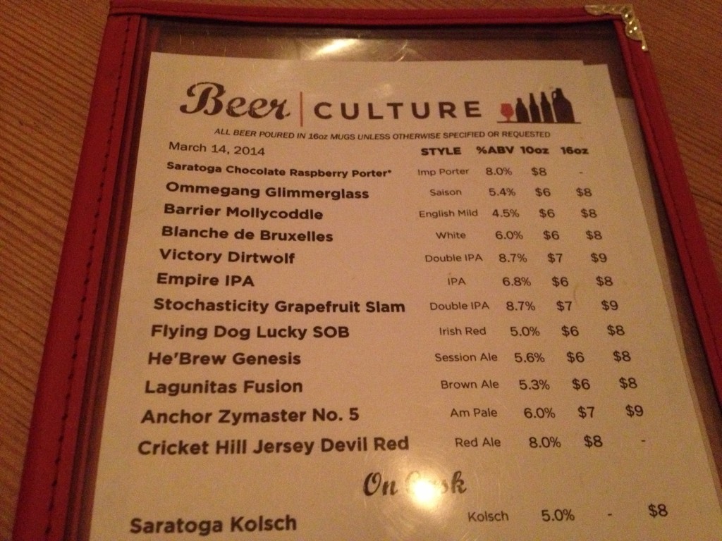 A Menu of Beer Culture