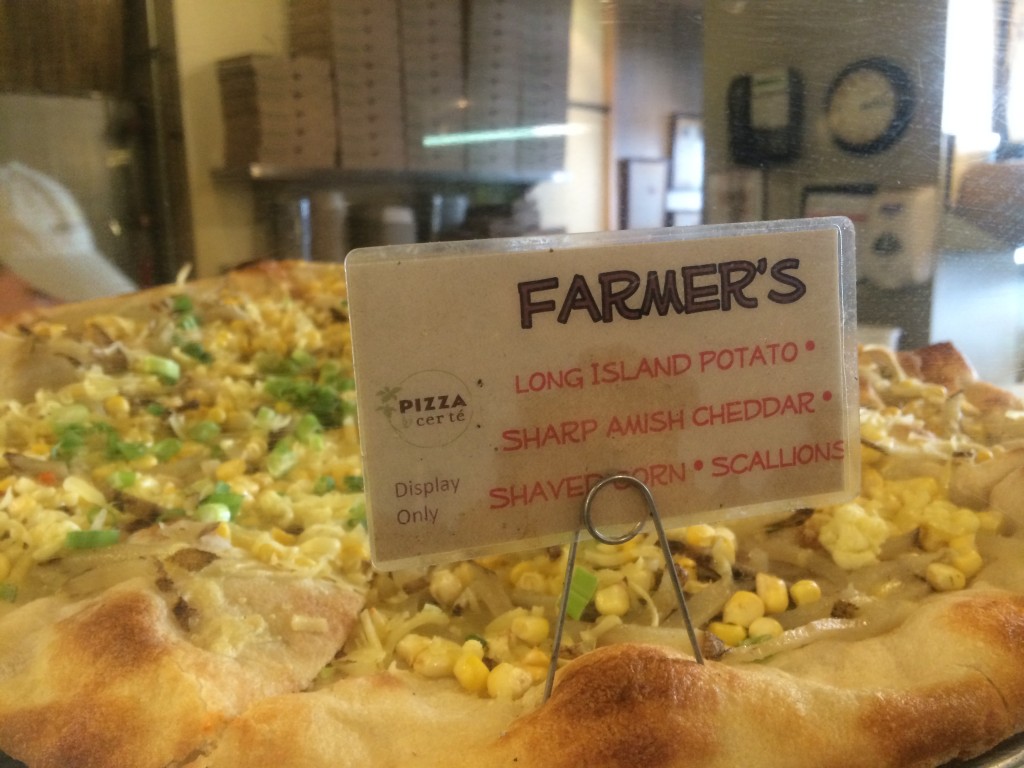Farmer's Pizza at PIZZA BY CERTÉ