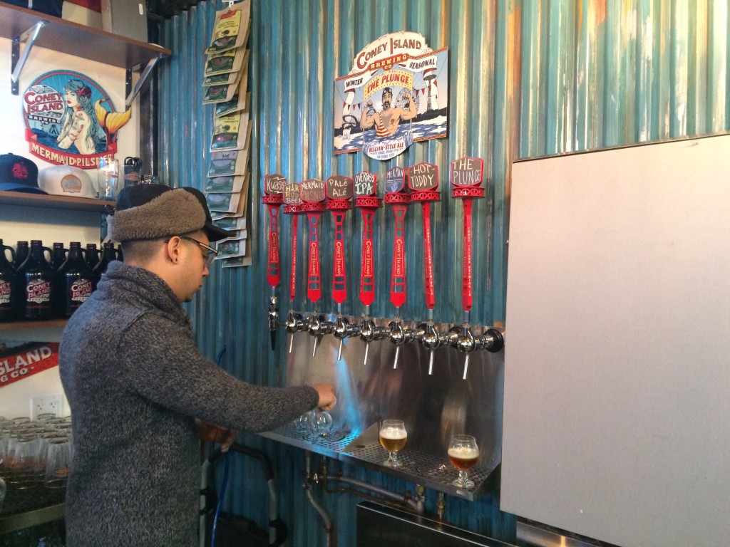 Pouring in Coney Island